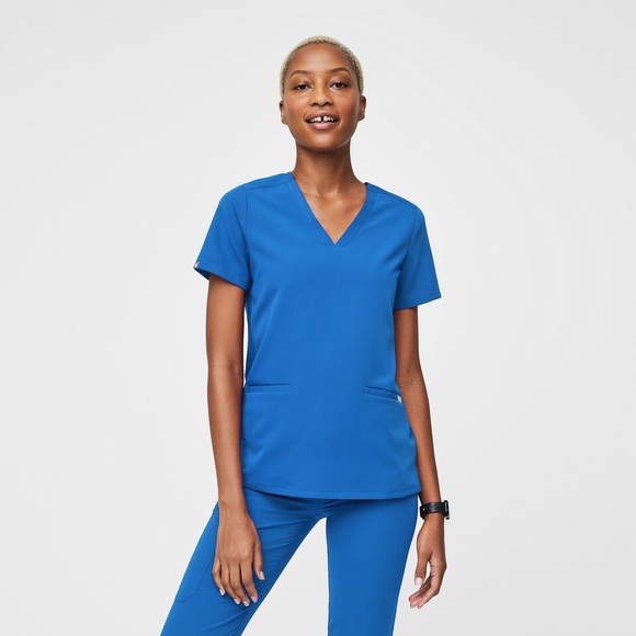 Figs Tops Figs Casma Threepocket Scrub Top Royal Blue Poshmark